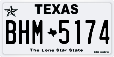TX license plate BHM5174
