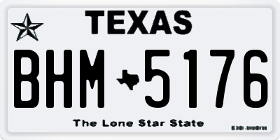 TX license plate BHM5176