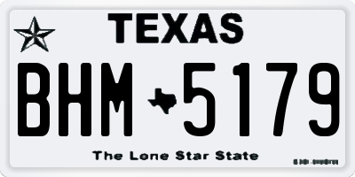 TX license plate BHM5179