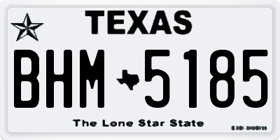 TX license plate BHM5185