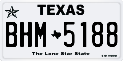 TX license plate BHM5188