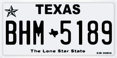 TX license plate BHM5189