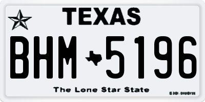 TX license plate BHM5196