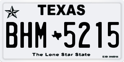 TX license plate BHM5215