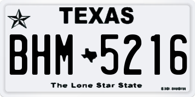 TX license plate BHM5216
