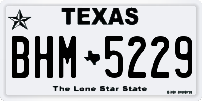 TX license plate BHM5229