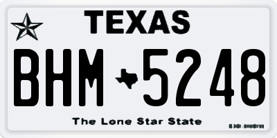TX license plate BHM5248