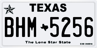 TX license plate BHM5256