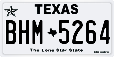 TX license plate BHM5264