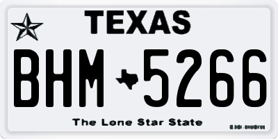 TX license plate BHM5266