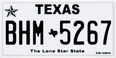 TX license plate BHM5267