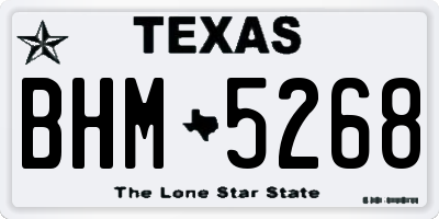 TX license plate BHM5268