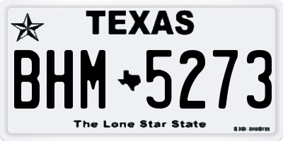 TX license plate BHM5273