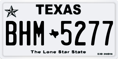 TX license plate BHM5277