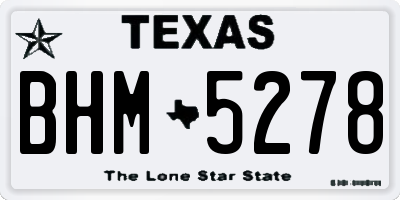 TX license plate BHM5278