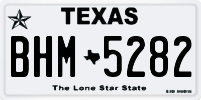TX license plate BHM5282