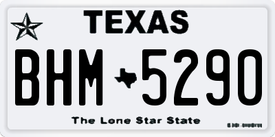 TX license plate BHM5290