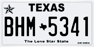 TX license plate BHM5341