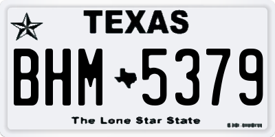 TX license plate BHM5379