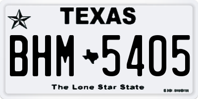 TX license plate BHM5405