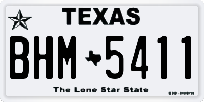 TX license plate BHM5411
