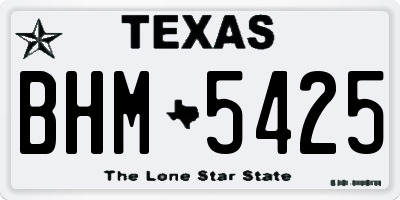 TX license plate BHM5425
