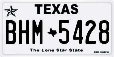 TX license plate BHM5428