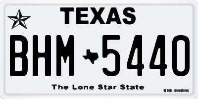 TX license plate BHM5440