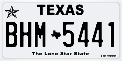 TX license plate BHM5441