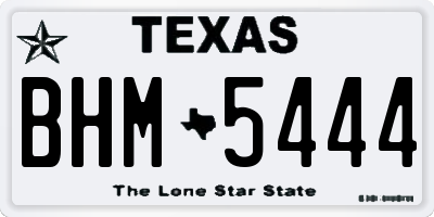 TX license plate BHM5444