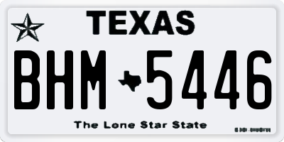 TX license plate BHM5446