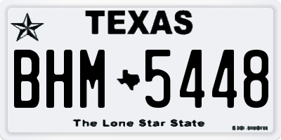 TX license plate BHM5448