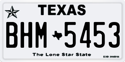 TX license plate BHM5453