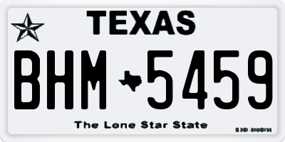 TX license plate BHM5459