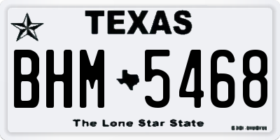 TX license plate BHM5468