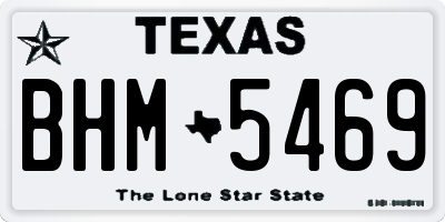 TX license plate BHM5469