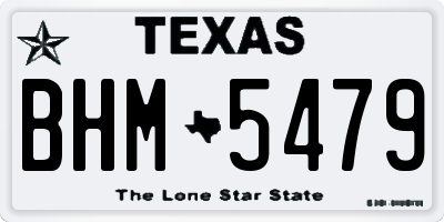 TX license plate BHM5479