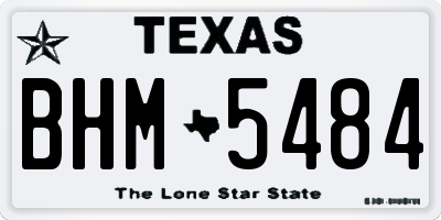 TX license plate BHM5484