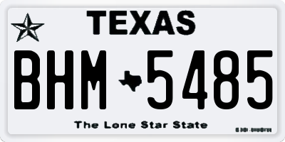 TX license plate BHM5485