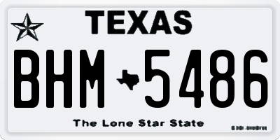 TX license plate BHM5486