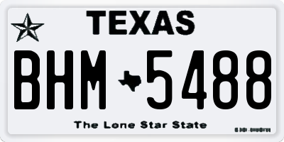 TX license plate BHM5488