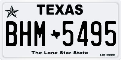 TX license plate BHM5495
