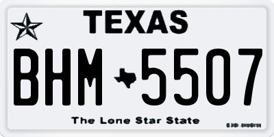TX license plate BHM5507