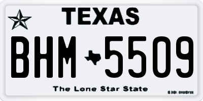 TX license plate BHM5509