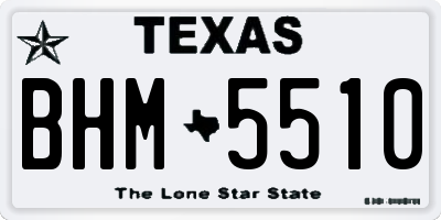 TX license plate BHM5510