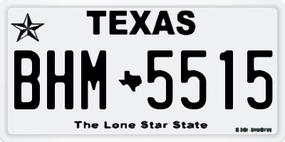 TX license plate BHM5515