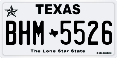 TX license plate BHM5526