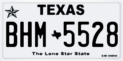 TX license plate BHM5528