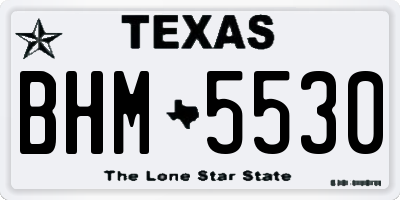 TX license plate BHM5530