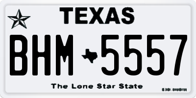 TX license plate BHM5557
